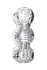 Masturbator nerealan Lingam bi TOIFA Rashmi, TPE, transparentan, 15,5 cm