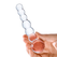 Zakrivljeni prozirni falus Beaded Dildo