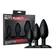Set od 3 crne analne čaure Nekus Butt Plug trio set