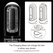 Tenga Masturbator Flip Zero sa vibracijom Crna