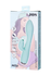 Vibrator sa klitoralnim stimulatorom i uvulom, Joss Milo, silikon, cijan, 20 cm