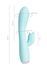Vibrator sa klitoralnim stimulatorom i uvulom, Joss Milo, silikon, cijan, 20 cm