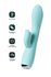 Vibrator sa klitoralnim stimulatorom i uvulom, Joss Milo, silikon, cijan, 20 cm
