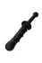 Dildo dvostrana Toifa Popo Pleasure, silikon, Crna, 24,5 cm