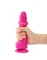 Realistični dildo sa pokretnom kožom Strap-on-me Sliding Skin Small na usisnoj čaši, fuxija