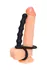 Dodatak za penis za dvostruku penetraciju Black&amp;Red bi TOIFA, silikon, crni, 19,5 cm