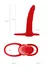 Mlaznica na penis za dvostruke penetracije Black Red by TOYFA , silikonski, crvena, 16,5 cm