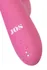 Vibrator sa pokretnim jezičkom i stimulativnom kuglicom, jos Monti, silikon, ružičasta, 24 cm