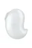 Vakuumski talasni stimulator klitorisa sa Satisfier Cutie Ghost vibracijom, silikon, bela, 9,1 cm