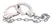 Chrome handcuffs metal handcuffs V. Kei metalne lisice sa dugim lancem