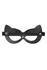 Pecado BDSM Maska, sa mačjim ušima otvorena, prirodna koža, crna