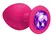 Analni čep Emotions Cutie Large pink dark purple crystal 4013-02Lola