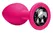 Analni čep Emotions Cutie Medium Pink black crystal 4012-01Lola