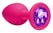 Analni čep Emotions Cutie Medium Pink dark purple crystal 4012-02Lola