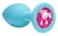 Analni čep Emotions Cutie Medium Turquoise Pink crystal 4012-03Lola