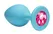 Analni čep Emotions Cutie Small Turquoise Pink crystal 4011-06Lola