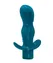 Tirkizni Analni čep sa Satisfaction vibracijom - 11,5 cm.