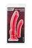 Black Red bi TOIFA Analno-vaginalni vibrator, silikon, crvena, 19,5 cm