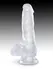 Dildo King Cock transparentan 6  pijetao sa kuglicama Pipedream 575220pd