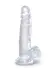 Dildo King Cock transparentan 7  pijetao sa kuglicama Pipedream 575420pd
