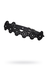 Pecado BDSM Choker, sa uzorcima i rhinestones, koža, crna