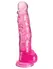 Prozirni dildo sa skrotumom na usisnoj čaši King Cock Clear 8, roze