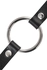 Pecado BDSM Choker, sa okruglim prstenom, model 1, koža, crna