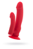 Black Red bi TOIFA Analno-vaginalni vibrator, silikon, crvena, 19,5 cm