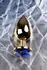 Analna čaura Metal bi TOIFA, metal, zlato, sa plavim kristalom, 9,5 cm, Ø 4 cm, 145 g