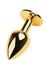 Analna čaura Metal bi TOIFA, metal, zlato, sa plavim kristalom, 9,5 cm, Ø 4 cm, 145 g