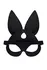 Pecado BDSM Maska, sa zečjim ušima, prirodna koža, crna