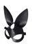 Pecado BDSM Maska, sa zečjim ušima, prirodna koža, crna