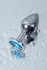 Analna čaura Metal bi TOIFA, metal, srebro, sa plavim kristalom, 8 cm, Ø 3,4 cm, 85 g
