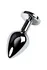Analna čaura Metal bi TOIFA, metal, srebro, sa plavim kristalom, 8 cm, Ø 3,4 cm, 85 g