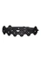 Pecado BDSM Choker, sa uzorcima i rhinestones, koža, crna