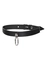 Choker Pecado BDSM, sa ovalnim prstenom, koža, crna