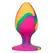 Šareni čep od analnog čepa L napravljen od silikona Cheeki Large Tie-Die plug