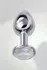 Analna čaura Metal bi TOIFA, metal, srebro, sa belim kristalom, 7,5 cm, Ø 3 cm, 145 g
