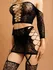 Kombinezon kombinezon top + suknja sa čarapama u crnoj boji (impulse) s / XXL