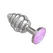 Silver Spiral analna čaura sa lila kristalom
