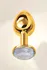Analna čaura Metal bi TOIFA, metal, zlato, sa belim kristalom, 7,5 cm, Ø 3 cm, 145 g