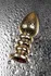 Analna čaura Metal bi TOIFA, metal, zlato, sa crvenim kristalom, 10,5 cm, Ø 4 cm, 165 g