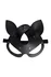 Pecado BDSM Maska, sa mačjim ušima, prirodna koža, crna