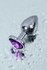 Analni rhinestones sa ljubičastim kristalom, metal, srebro, 7 cm (u paketu)
