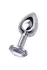 Analna čaura Metal bi TOIFA, metal, srebro, sa belim kristalom, 7,5 cm, Ø 3 cm, 145 g