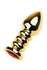 Analna čaura Metal bi TOIFA, metal, zlato, sa crvenim kristalom, 10,5 cm, Ø 4 cm, 165 g