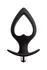 Analna vibraciona torbica-expander Popo Pleasure bi TOIFA Cordis, silikon, Crna, 17 cm, Ø 7,5 cm