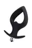 Analna vibraciona torbica-expander Popo Pleasure bi TOIFA Cordis, silikon, Crna, 17 cm, Ø 7,5 cm