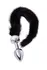 Analna čaura Metal bi TOIFA, metal, srebro, sa crnim repom, 32 cm, Ø 2,9 cm, 175 g
