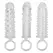 Set od tri dodatka za penis PIECE TEXTURED EXTENSION SET